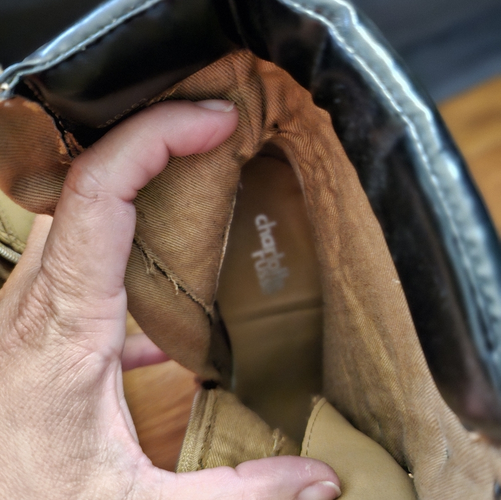 Charlotte Russe Tan Lace Up Boots with Platform Sole - Picture 5 of 5